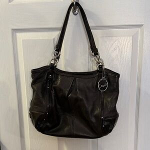 Coach Dark Brown Leather Shoulder Bag